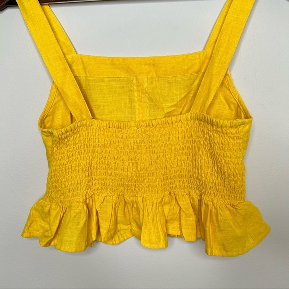Razzle Dazzle Adorable Sleeveless Crop Top Stretch Back & Ruffle Hem Medium - Picture 3 of 8